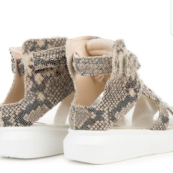 🤩SALE HP  Faux Leather  Python High Top Sandals - Picture 5 of 7